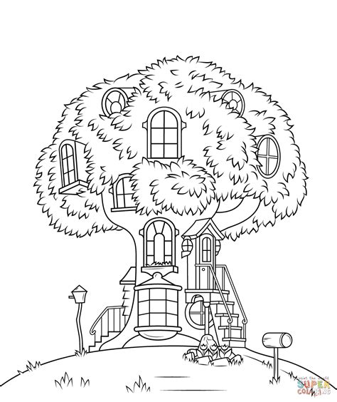 Treehouse Coloring Pages - Coloring Pages