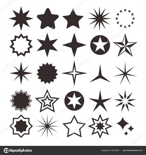 Black And White Star Designs