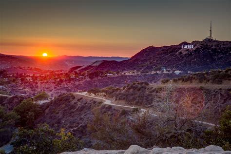 Hollywood Hills Sunset Foto & Bild | north america, united states ...