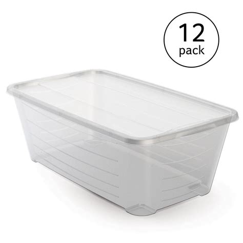 Life Story 6Q Rectangular Clear Plastic Protective Storage Shoe Box (12 Pack) - Walmart.com