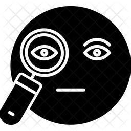 Suspicious Emoji Icon - Download in Glyph Style