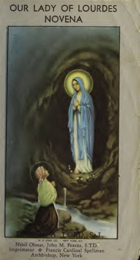 Our Lady of Lourdes Powerful Novena Prayers Devotion Vintage ...