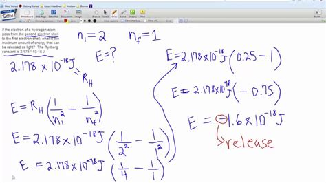 Rydberg Equation Example 1 - YouTube