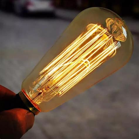 Rétro Edison ST64 Ampoule Incandescente Tungsten Filament vintage Lampe Ampule Dimmable - Etsy ...