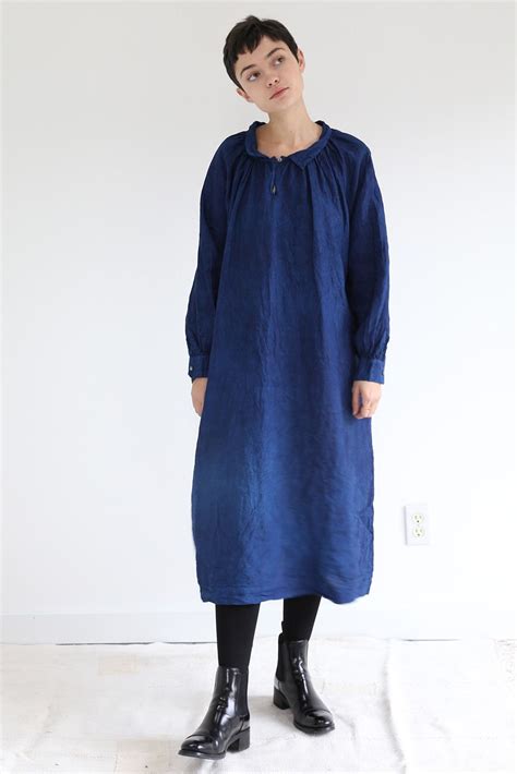 Indigo Dyed Dress | Fashion, Dyed dress, Tunic tops