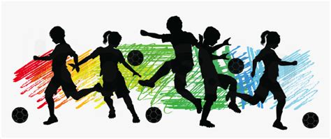 Sports Clipart Intramurals X Transparent Png - Silhouette Kids Soccer, Png Download - kindpng