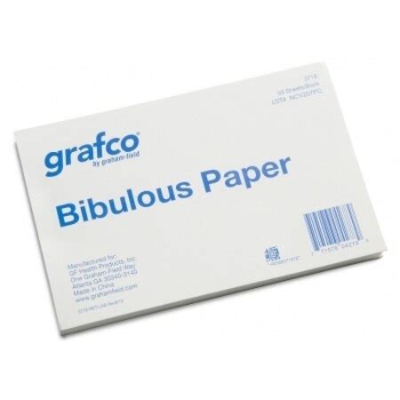 Grafco Bibulous Paper, Lab 4X6 6Bk/Pk 50 Sheets/Bk, PK 3718 | Zoro