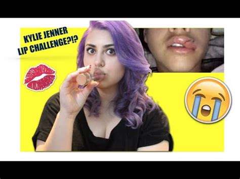 Kylie Jenner Lip Challenge **FAIL** - YouTube