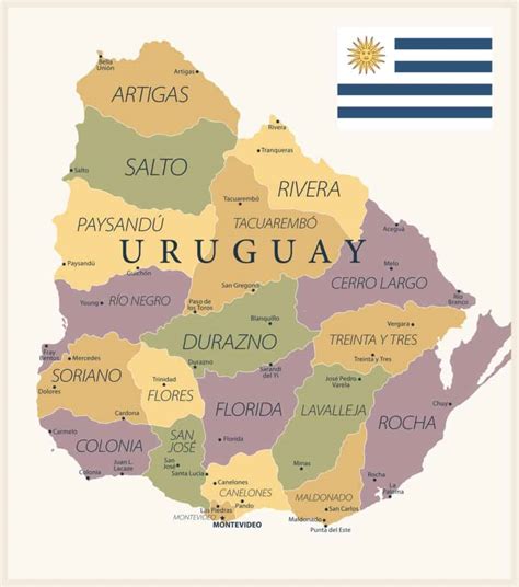 Desgastar su sistema mapa de uruguay Ardiente Contribuyente Soltero