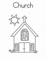 Coloring Pages Of Church sketch template