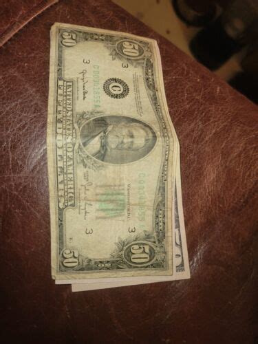 1950 Fifty Dollar Bill Star Note Low Mint Double OO🌠 | #4618773899