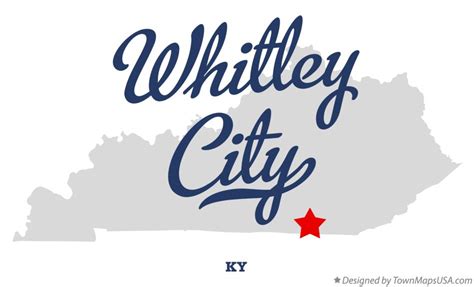 Map of Whitley City, KY, Kentucky