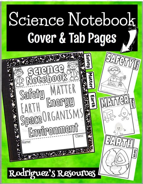 Science Notebook: Cover and Tab Pages by Teach Simple