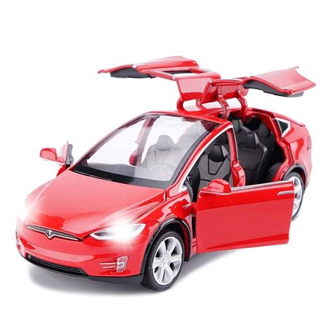 Tesla Model X, 1:32 Scale Alloy Model X Toy Car Pull Back Vehicles Door ...