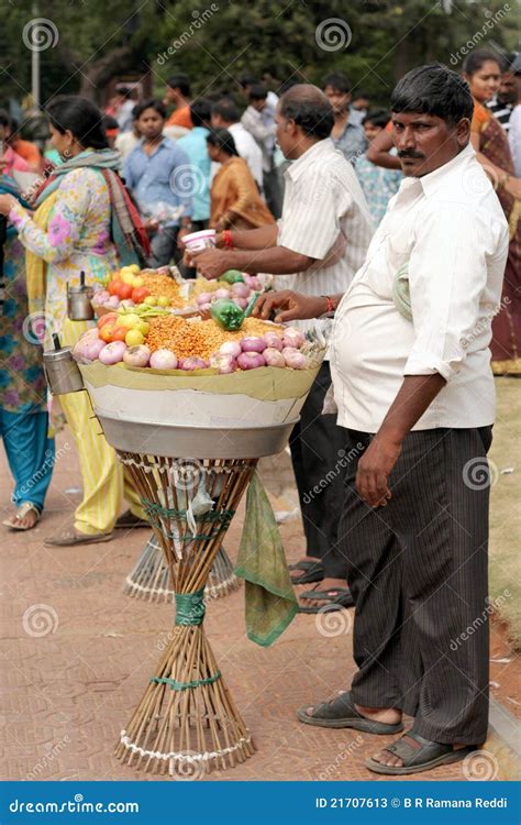 Indian Street Food Vendor Editorial Stock Photo - Image: 21707613