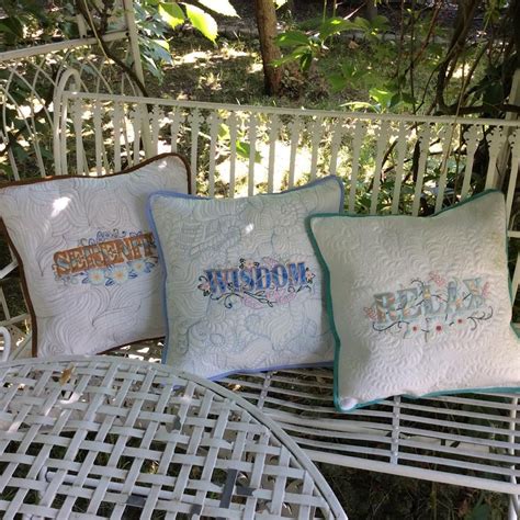 Pillows by Margaret; machine embroidery designs by Embroidery Library. | Embroidery library ...