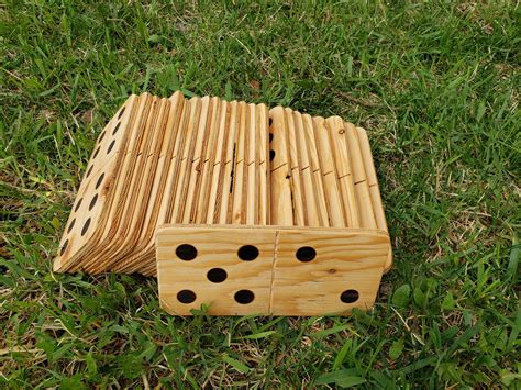 Giant Dominoes Double-six Set 28 Tiles Handmade Wood - Etsy