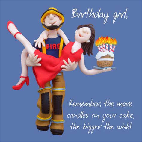 Happy Birthday Fireman Quotes Firemans Lift Happy Birthday Card One Lump or Two Cards | BirthdayBuzz