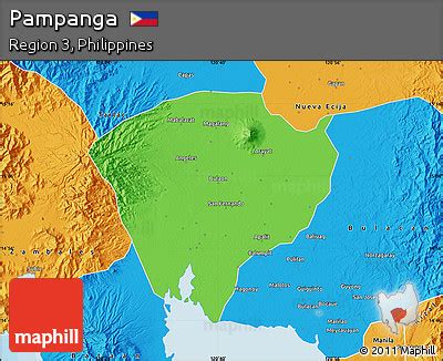 Free Political Map of Pampanga