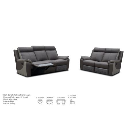 MALMO Recliner Leather Sofa