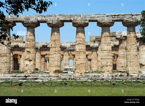 The Temple of Hera, Paestum Stock Photo - Alamy