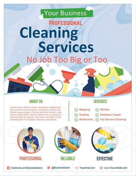 Instant & Downloadable Cleaning Services Flyer! Download it now and edit it with your details or ...