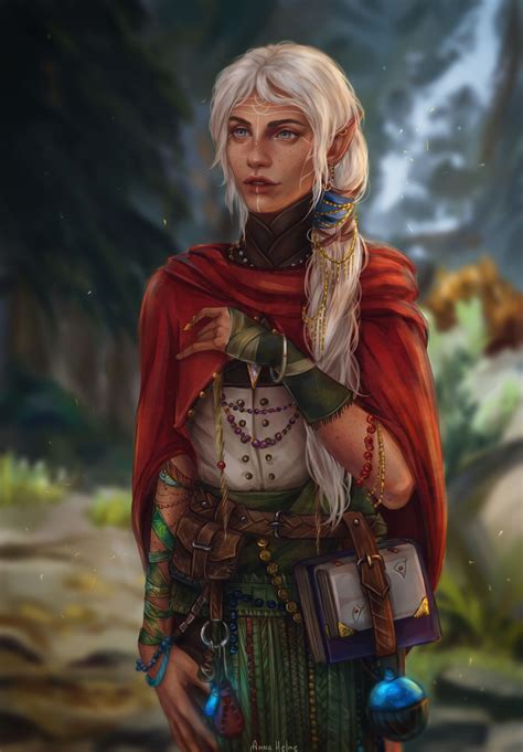 ArtStation - some fanart, Anna Helme | Dungeons and dragons characters, Elf art, Elves fantasy