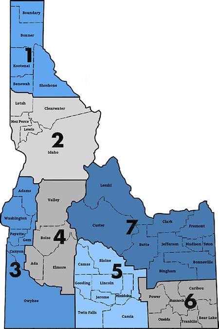 Idaho Congressional Districts Map