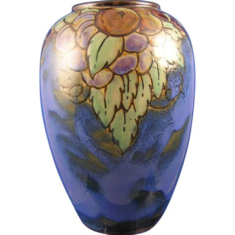 Royal Doulton Lambeth Arts & Crafts Fruit Motif Vase (Signed by Lily Partington/c.1923-1927 ...