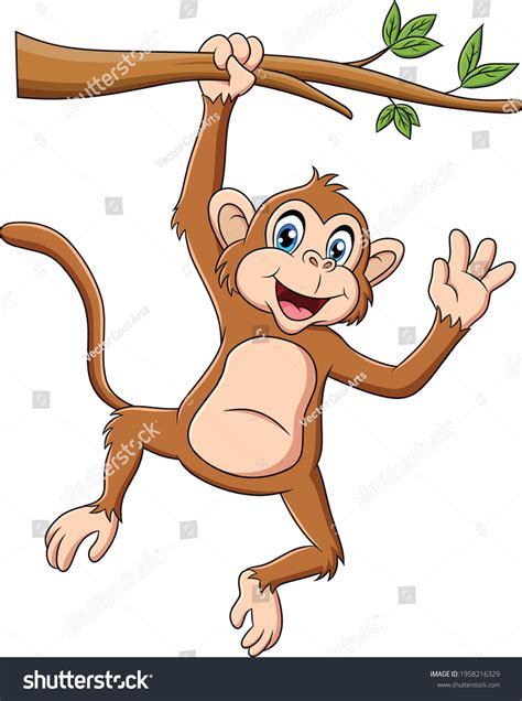 2,521 Monkey Hanging From Tree Cartoon Images, Stock Photos, 3D objects ...