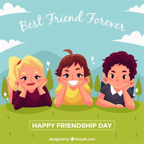 Free Vector | Happy friends background