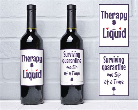 Funny Surviving Quarantine Wine Labels | Coronavirus Wine Labels ...