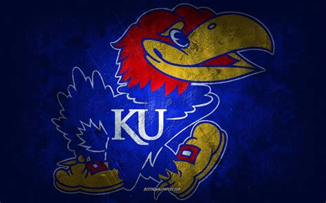 Download wallpapers Kansas Jayhawks, American football team, blue ...