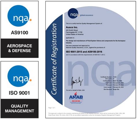 Ausco Renews AS9100 Certification – Ausco Inc.