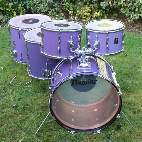 Vintage 1970s Premier Drum Kit in Polychromatic Purple - More Drums