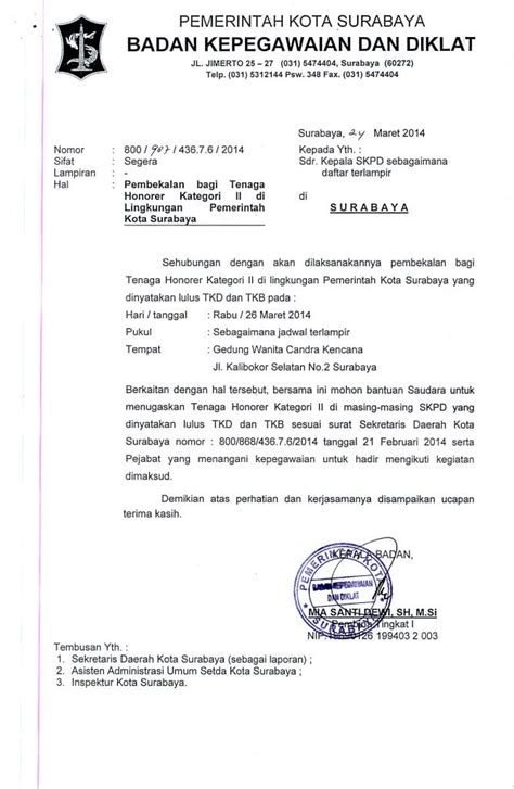 Contoh Kop Surat Dinas Pendidikan Kota Surabaya - Gawe CV