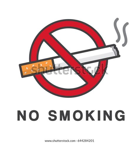 No Smoking Sign Drawing On White: เวกเตอร์สต็อก (ปลอดค่าลิขสิทธิ์) 644284201 | Shutterstock