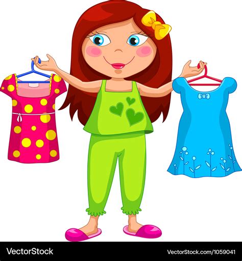 Getting dressed Royalty Free Vector Image - VectorStock