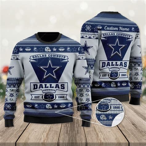 Dallas Cowboys Ugly Sweater - Dallas Cowboys Est 1960 Personalized Sweater