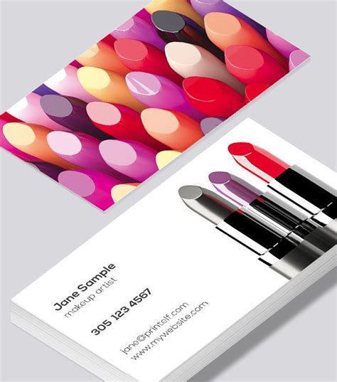 Modern contemporary business card design -Makeup artist business cards ...