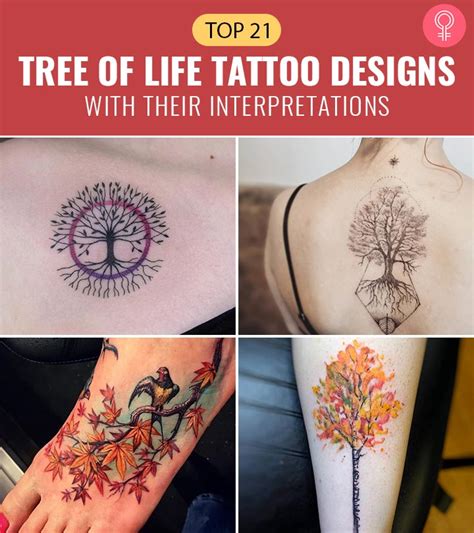 21 Tree Of Life Tattoo Designs With Their Interpretations