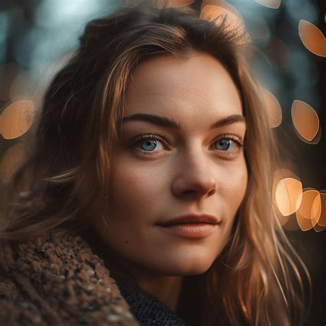 Premium Photo | Natural real person portrait and closeup of a woman ...