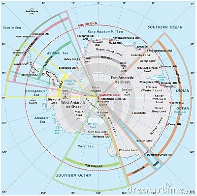 Political Map Of Antarctica Royalty-Free Stock Photography | CartoonDealer.com #70649837