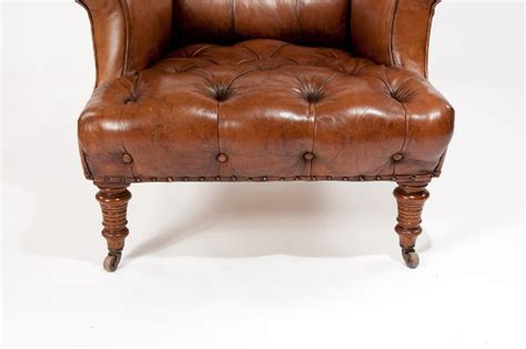 Victorian Leather Armchair Howard And Sons Style | 395961 | Sellingantiques.co.uk