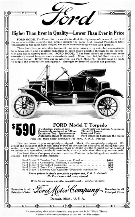 Henry Ford Model T Advertisement