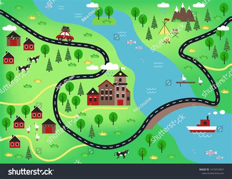 Top View Birdseye View Modern City Stock Vector (Royalty Free) 1415019941 | Shutterstock