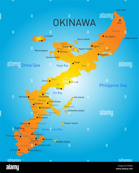 okinawa map Stock Photo - Alamy