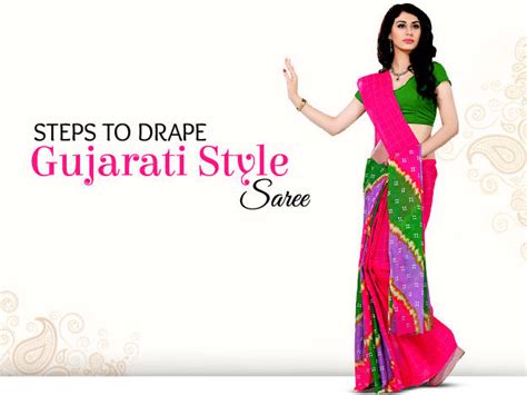 steps-to-drape-gujarati-style-saree - Utsav Fashion Blog