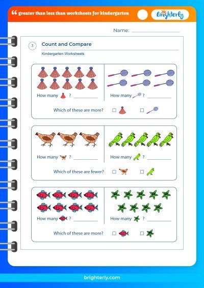 Free Greater Than Less Than Worksheets Kindergarten [PDFs] - Worksheets ...