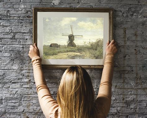 Windmill Painting Landscape Painting Dutch Windmill | Etsy